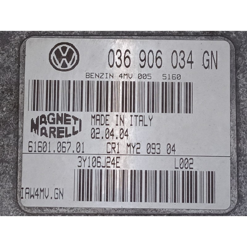 Recambio de centralita motor uce para skoda fabia i (6y2) 1.4 16v referencia OEM IAM 036906034GN  6160106701