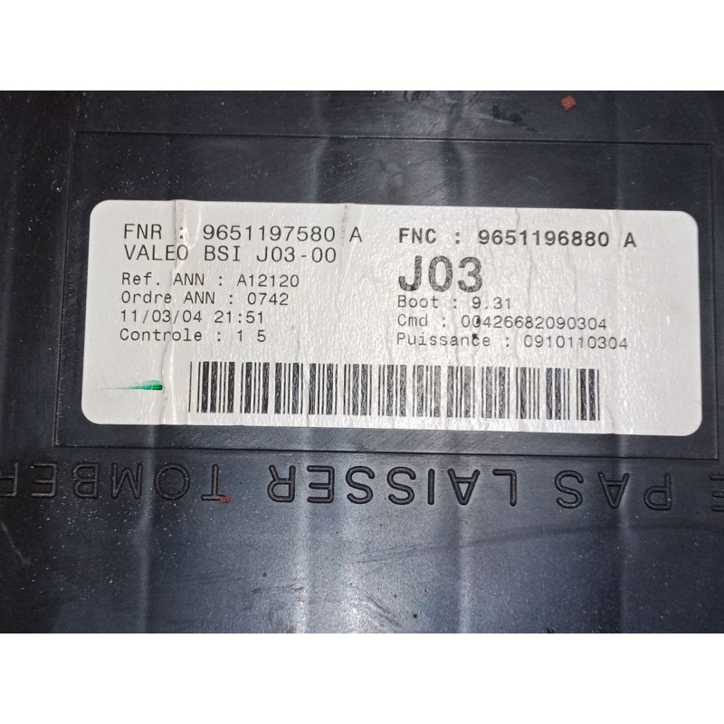 Recambio de bsi para peugeot 307 (3a/c) 2.0 hdi 135 referencia OEM IAM 9651197580  