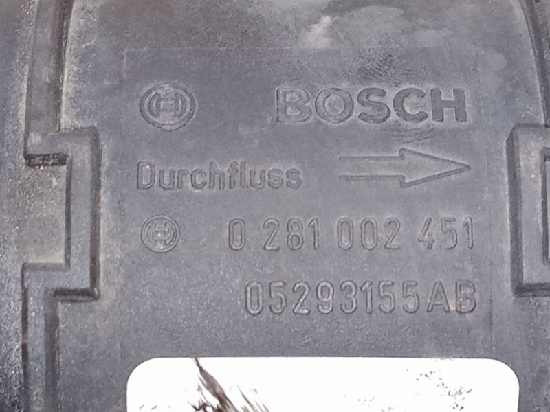 Recambio de caudalimetro para chrysler voyager iv (rg, rs) 2.8 crd referencia OEM IAM 05293155ab  