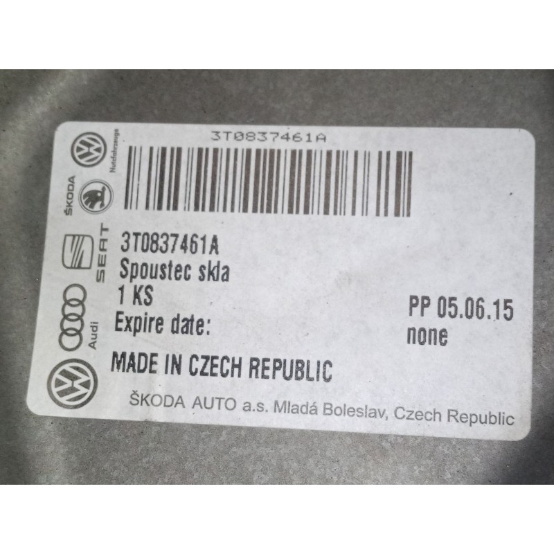 Recambio de elevalunas electrico delantero izquierdo para skoda superb ii station wagon (3t5) 2.0 tdi 16v referencia OEM IAM 8X0