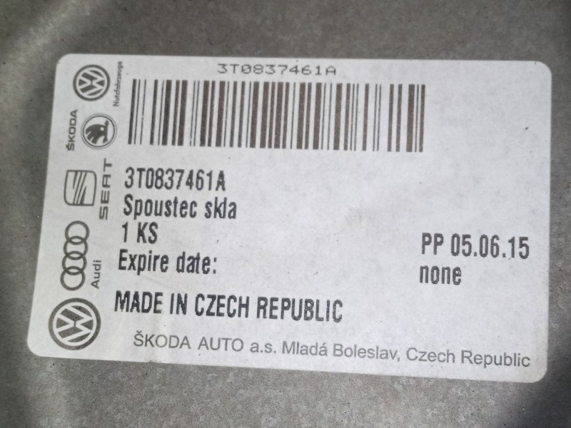 Recambio de elevalunas electrico delantero izquierdo para skoda superb ii station wagon (3t5) 2.0 tdi 16v referencia OEM IAM 8X0