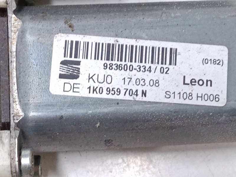 Recambio de elevalunas electrico trasero derecho para seat leon (1p1) 1.9 tdi referencia OEM IAM 1K0959704N  