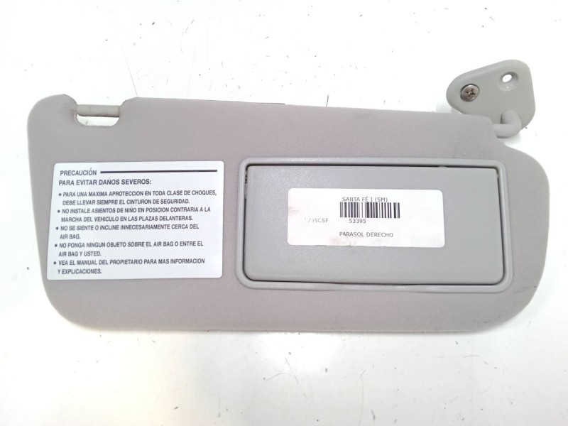 Recambio de parasol derecho para hyundai santa fé i (sm) 2.0 crdi referencia OEM IAM   