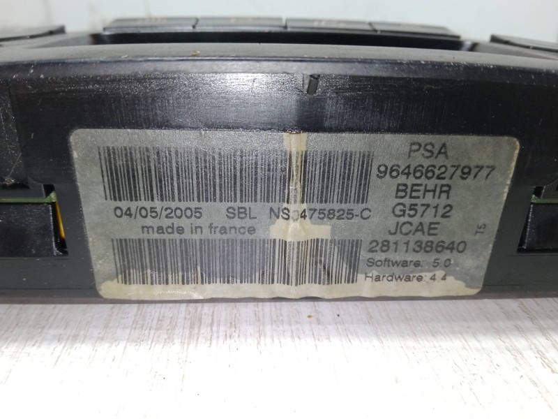 Recambio de mando climatizador para peugeot 307 (3a/c) 1.6 hdi referencia OEM IAM NS0475825-C  