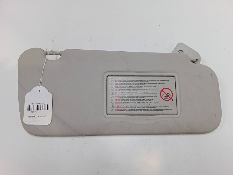 Recambio de parasol derecho para citroën c3 picasso (sh_) 1.6 hdi referencia OEM IAM   