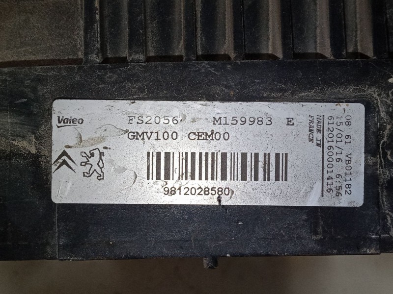 Recambio de electroventilador para peugeot 2008 i (cu_) 1.2 vti referencia OEM IAM 9812028580  