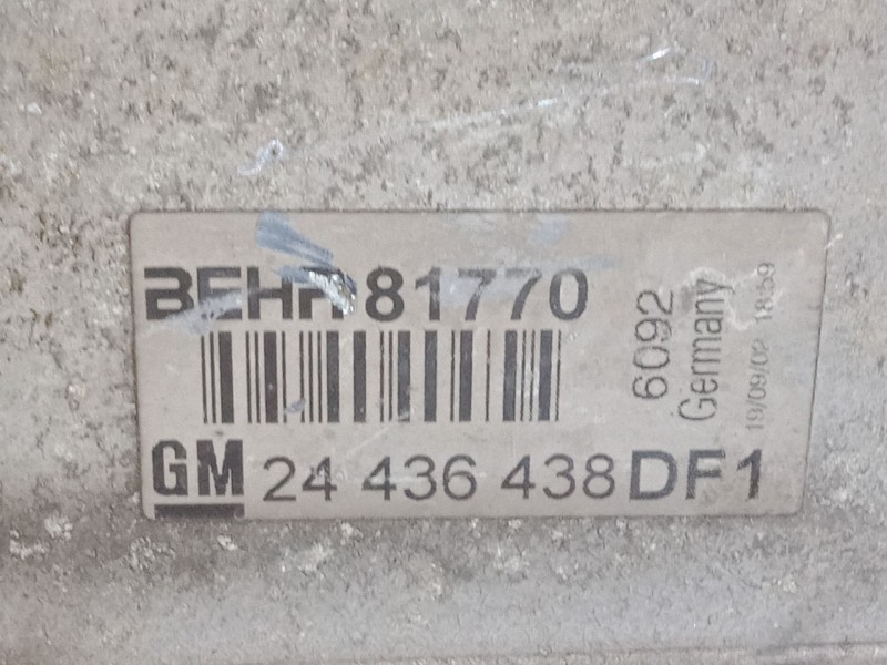 Recambio de intercooler para opel zafira a monospace (t98) 2.2 dti 16v (f75) referencia OEM IAM 24436438  