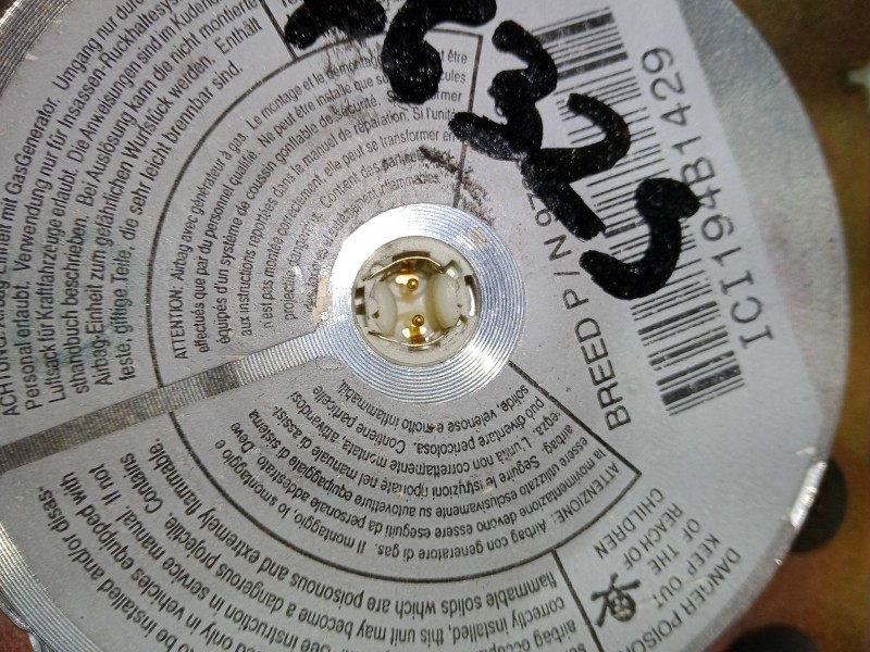 Recambio de airbag volante para fiat bravo i (182_) 1.6 16v (182.ab) referencia OEM IAM 07189956140  