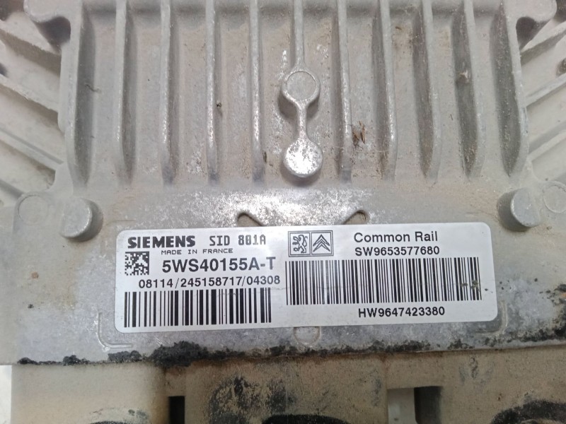 Recambio de centralita motor uce para peugeot partner monospace (5_, g_) 2.0 hdi referencia OEM IAM 9653577680 5WS40155AT 964742