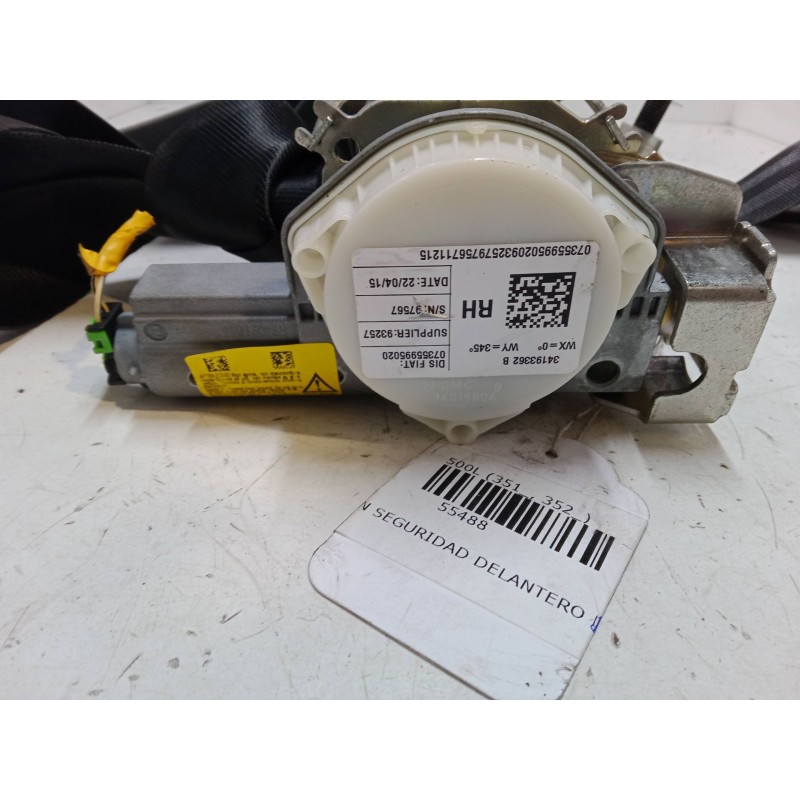 Recambio de cinturon seguridad delantero derecho para fiat 500l (351_, 352_) 1.6 d multijet (199lye1b) referencia OEM IAM   