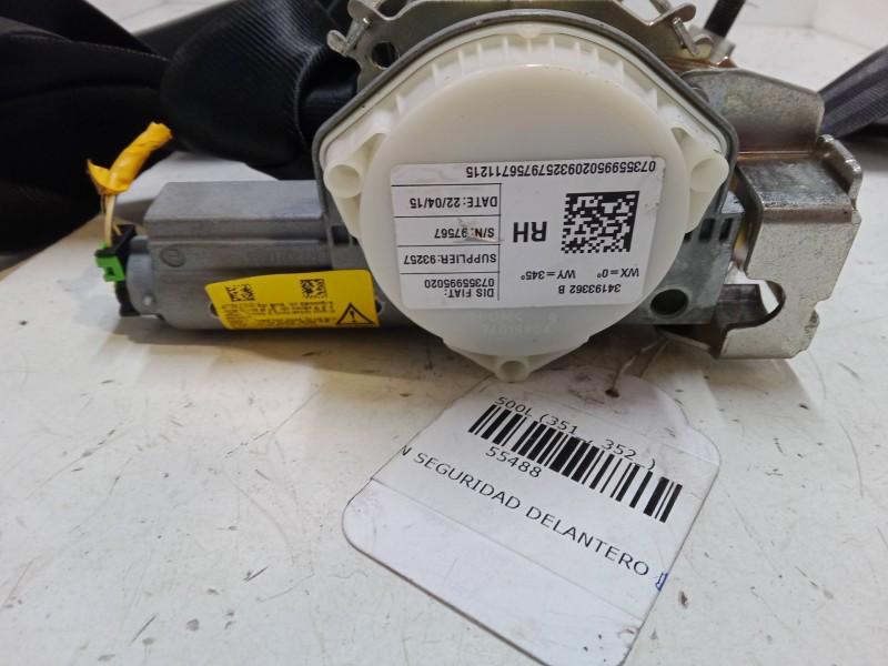 Recambio de cinturon seguridad delantero derecho para fiat 500l (351_, 352_) 1.6 d multijet (199lye1b) referencia OEM IAM   