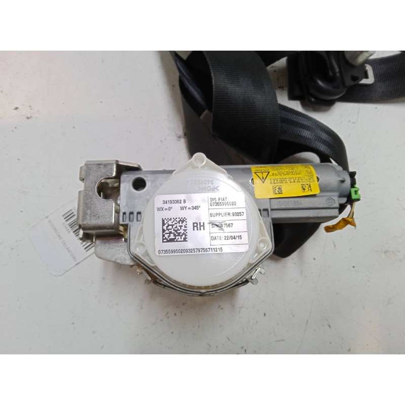 Recambio de cinturon seguridad delantero derecho para fiat 500l (351_, 352_) 1.6 d multijet (199lye1b) referencia OEM IAM   