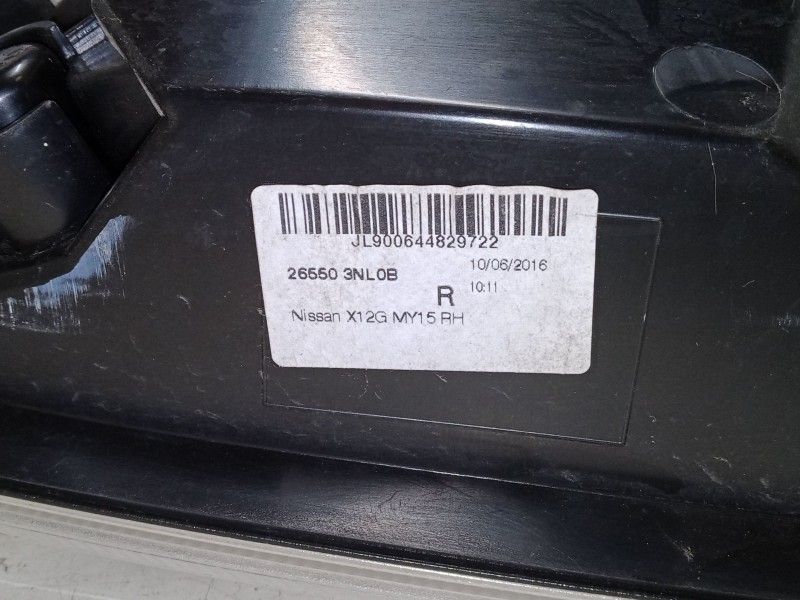 Recambio de piloto trasero derecho para nissan leaf (ze0) electric referencia OEM IAM 26550-3NL0B  