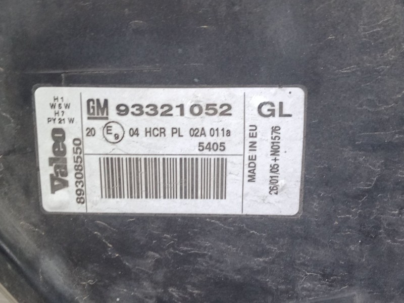 Recambio de faro izquierdo para opel meriva a monospace (x03) 1.7 cdti (e75) referencia OEM IAM 93321052  