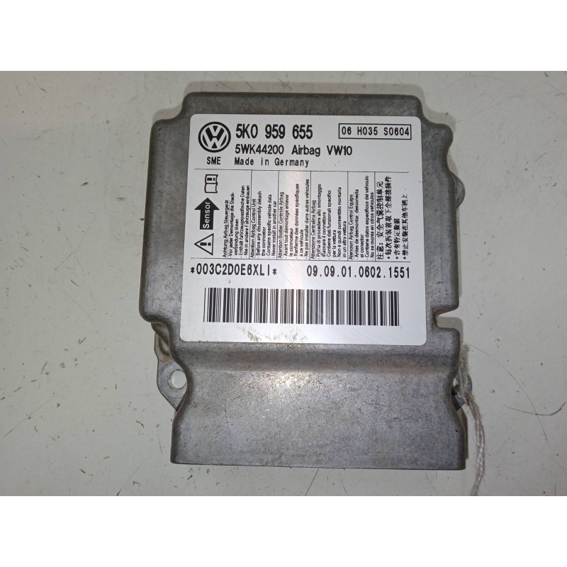 Recambio de centralita airbag para volkswagen golf vi (5k1) 1.6 tdi referencia OEM IAM 5K0959655 5WK44200 