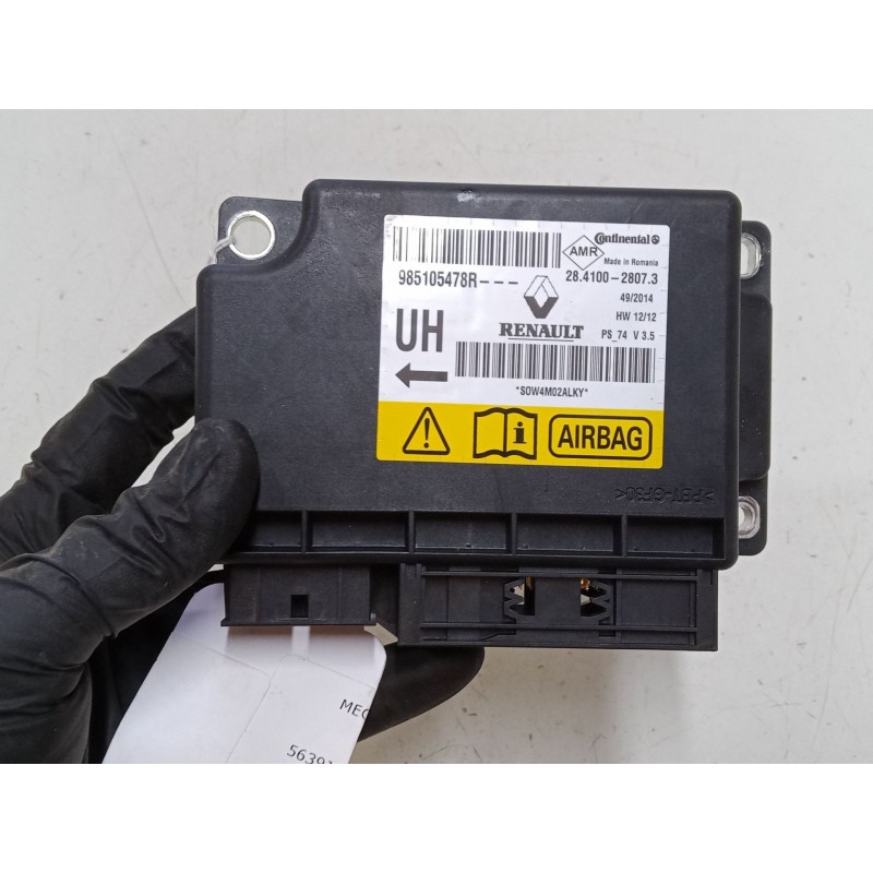 Recambio de centralita airbag para renault megane iii hatchback (bz0/1_, b3_) 1.2 tce (bz2b, bz11) referencia OEM IAM 985105478R