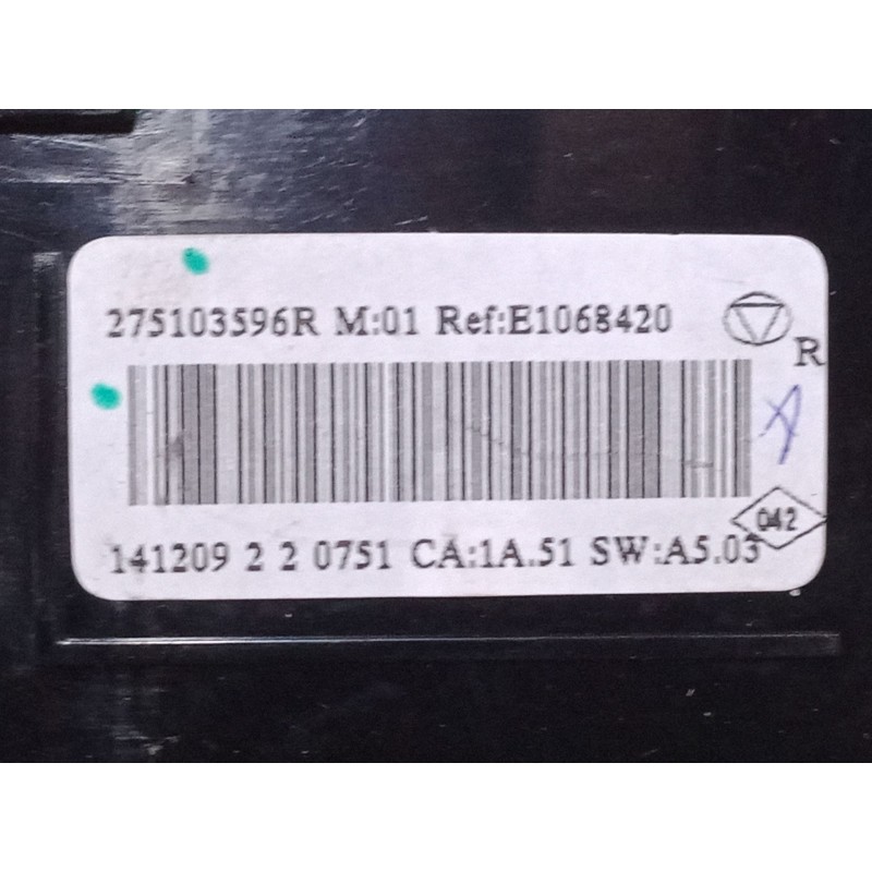Recambio de mando climatizador para renault megane iii hatchback (bz0/1_, b3_) 1.2 tce (bz2b, bz11) referencia OEM IAM 275103596