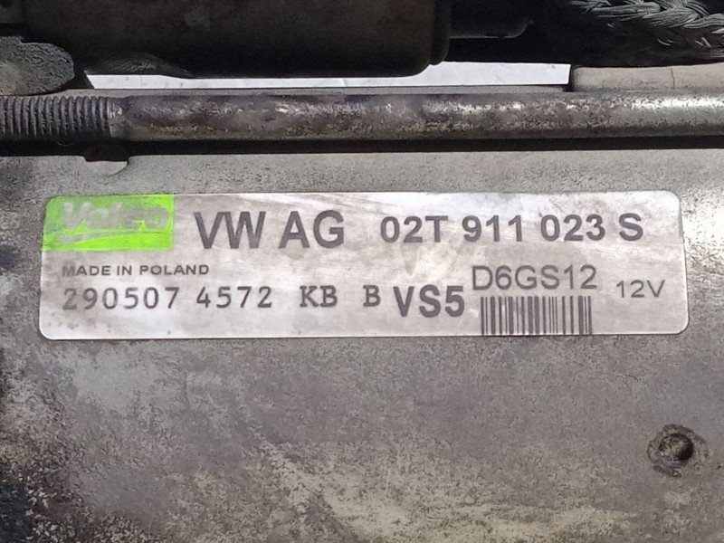 Recambio de motor arranque para audi a3 (8p1) 1.6 fsi referencia OEM IAM 02T911023S  