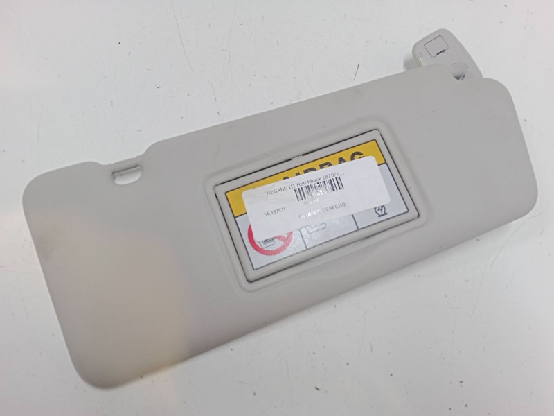 Recambio de parasol derecho para renault megane iii hatchback (bz0/1_, b3_) 1.2 tce (bz2b, bz11) referencia OEM IAM   