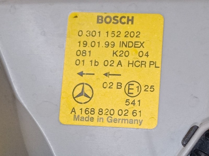 Recambio de faro derecho para mercedes-benz clase a (w168) a 140 (168.031, 168.131) referencia OEM IAM   