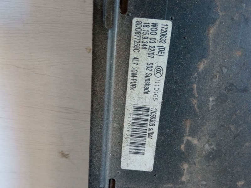 Recambio de techo electrico para audi a3 (8p1) 1.6 fsi referencia OEM IAM 4B0959591J 8P0877041B4LT 8P0877041B