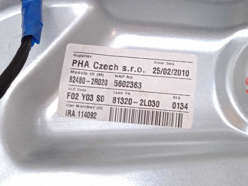 Recambio de elevalunas electrico delantero derecho para hyundai i30 (fd) 1.4 referencia OEM IAM   