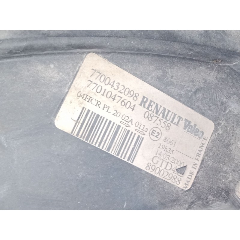 Recambio de faro izquierdo para renault scénic i monospace (ja0/1_, fa0_) 1.6 (ja00, ja16, ja15, ja19, ja1v, ja2b, ja2c, ja0b,..