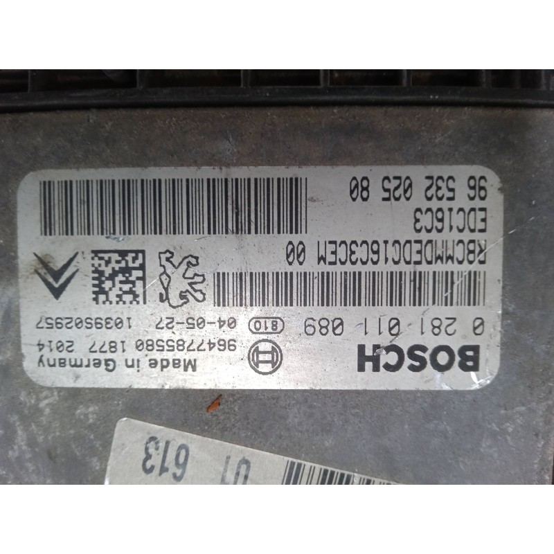 Recambio de centralita motor uce para peugeot 206 hatchback (2a/c) 1.4 hdi eco 70 referencia OEM IAM 9653202580 9647785580 02810