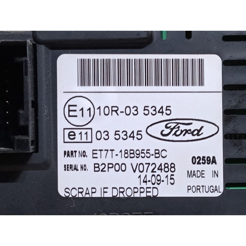 Recambio de pantalla interior reloj para ford tourneo courier b460 monospace 1.0 ecoboost referencia OEM IAM 10R035345  