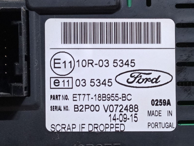 Recambio de pantalla interior reloj para ford tourneo courier b460 monospace 1.0 ecoboost referencia OEM IAM 10R035345  
