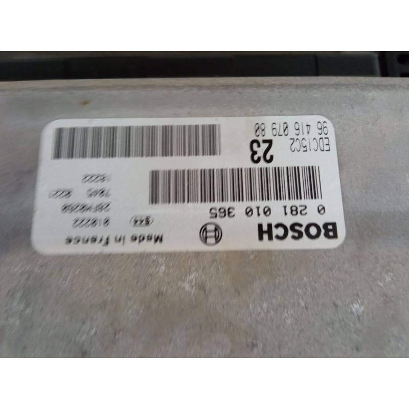 Recambio de centralita motor uce para citroën c5 i (dc_) 2.0 hdi (dcrhzb, dcrhze) referencia OEM IAM 0281010365  9641607980