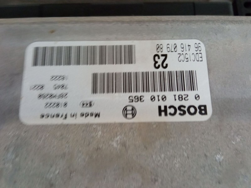 Recambio de centralita motor uce para citroën c5 i (dc_) 2.0 hdi (dcrhzb, dcrhze) referencia OEM IAM 0281010365  9641607980 Recambio de centralita motor uce para citroën c5 i (dc_) 2.0 hdi (dcrhzb, dcrhze) referencia OEM IAM 0281010365  9641607980