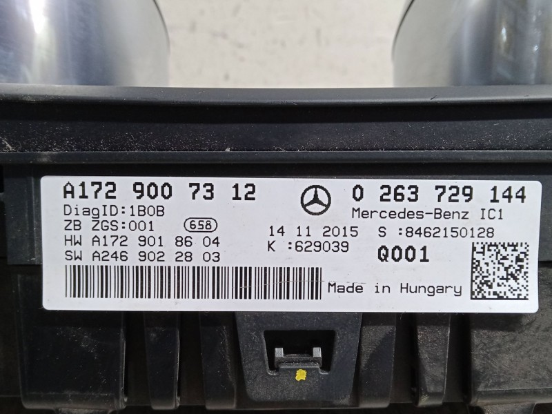 Recambio de cuadro instrumentos para mercedes-benz slk (r172) 200 (172.434) referencia OEM IAM A1729007312  0263729144