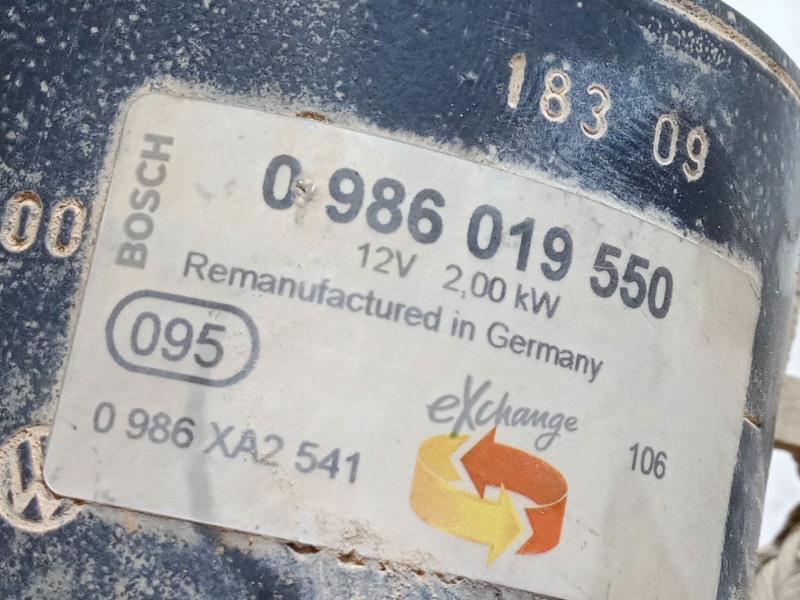 Recambio de motor arranque para seat toledo ii (1m2) 2.3 v5 referencia OEM IAM 0986019550  