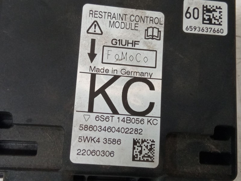 Recambio de centralita airbag para ford fusion (ju_) 1.4 tdci referencia OEM IAM 6S6T14B056KC  
