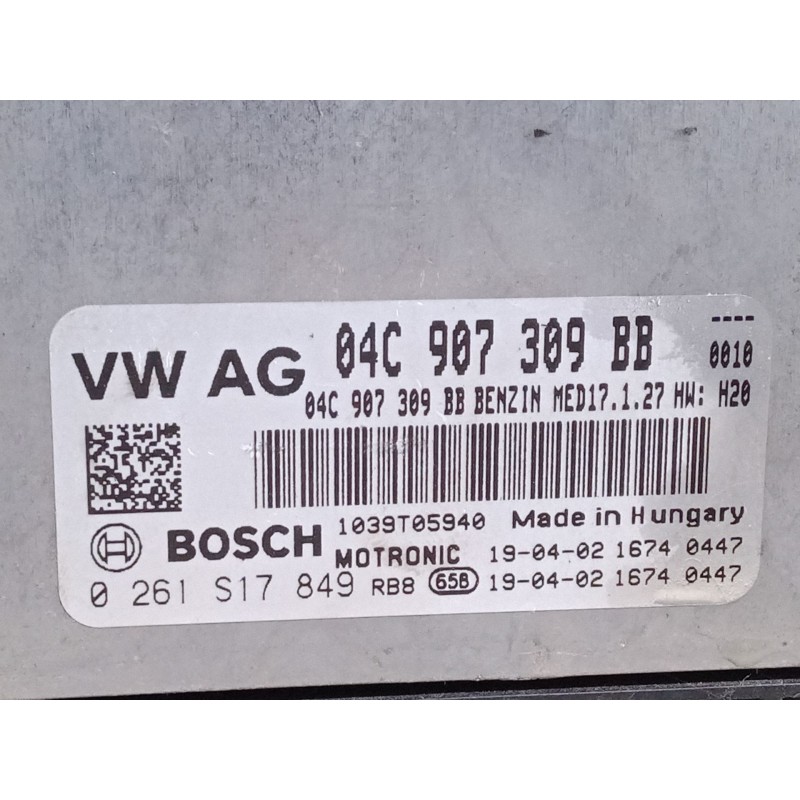 Recambio de centralita motor uce para seat ibiza v (kj1, kjg) 1.0 tsi referencia OEM IAM 04C907309BB  
