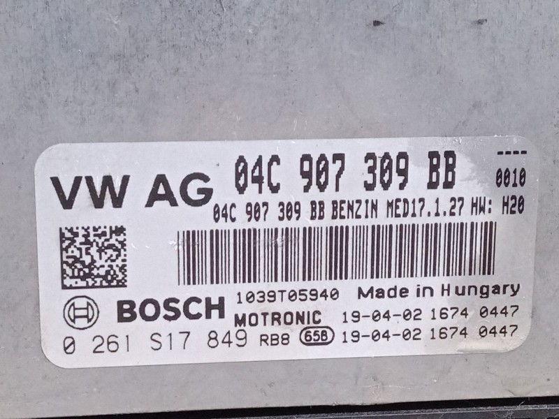 Recambio de centralita motor uce para seat ibiza v (kj1, kjg) 1.0 tsi referencia OEM IAM 04C907309BB  