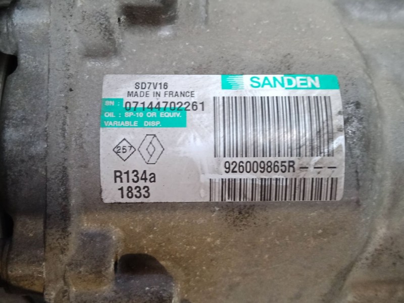 Recambio de compresor a/a para nissan qashqai / qashqai +2 i (j10, nj10, jj10e) 1.5 dci referencia OEM IAM 926009865R  