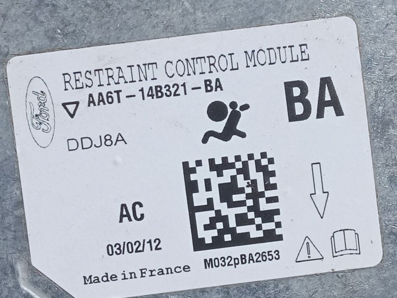 Recambio de centralita airbag para ford fiesta vi (cb1, ccn) 1.6 tdci referencia OEM IAM AA6T14B321BA  