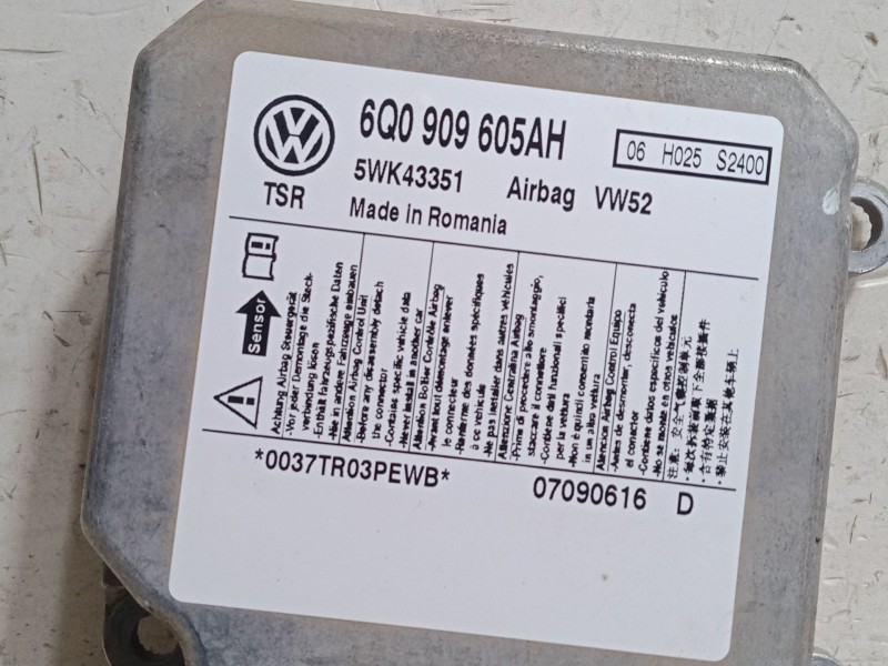 Recambio de centralita airbag para volkswagen caddy iii furgoneta/monovolumen (2ka, 2kh, 2ca, 2ch) 1.9 tdi 4motion referencia OE