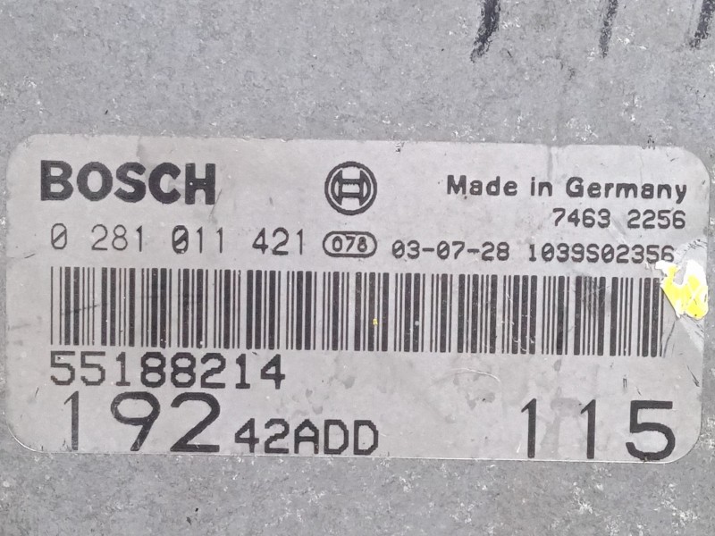 Recambio de centralita motor uce para fiat stilo multi wagon (192_) 1.9 jtd referencia OEM IAM 55188214 19242ADD 0281011421