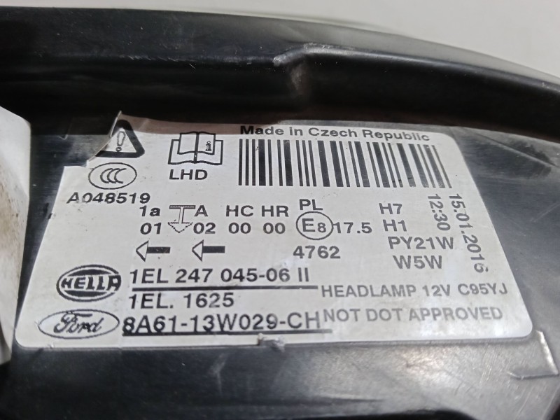 Recambio de faro izquierdo para ford fiesta vi (cb1, ccn) 1.6 tdci referencia OEM IAM 8A6113W029CH  