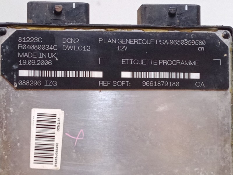 Recambio de centralita motor uce para citroën berlingo / berlingo first monospace (mf_, gjk_, gfk_) 1.9 d (mfwjz) referencia OEM