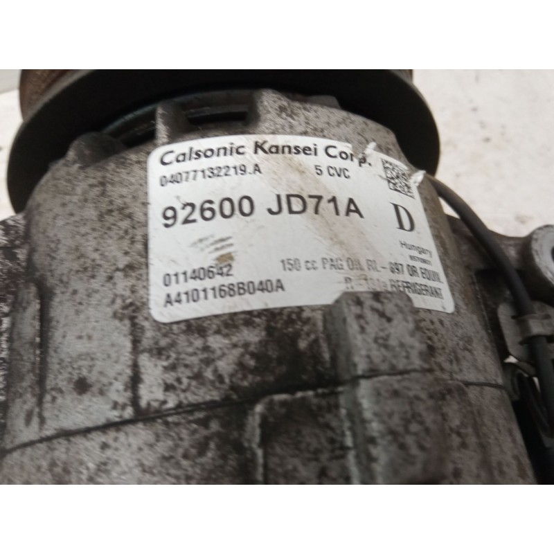 Recambio de compresor a/a para nissan x-trail ii (t31) 2.0 dci 4x4 referencia OEM IAM 92600JD71AD  