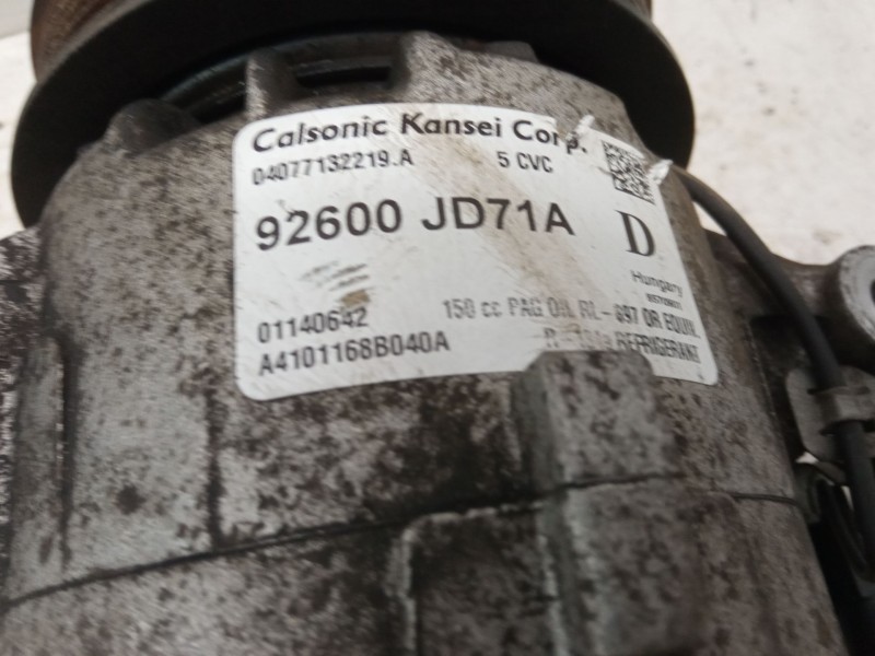 Recambio de compresor a/a para nissan x-trail ii (t31) 2.0 dci 4x4 referencia OEM IAM 92600JD71AD  