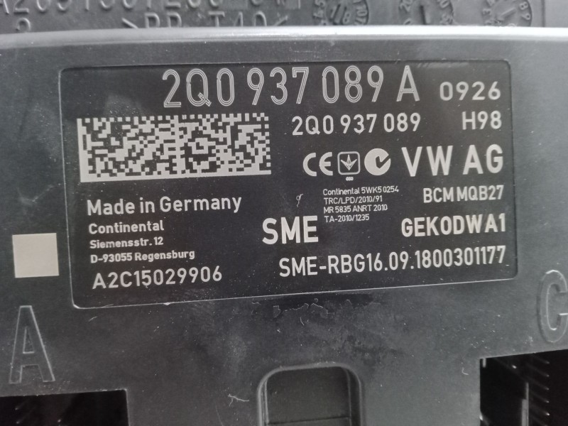 Recambio de bsi para seat ibiza v (kj1, kjg) 1.6 tdi referencia OEM IAM 2Q0937089A  A2C15029906