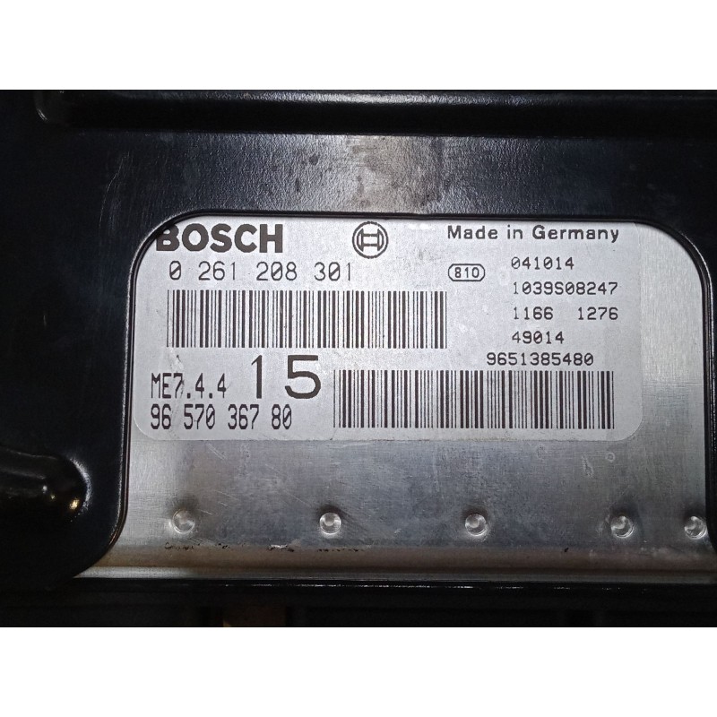 Recambio de centralita motor uce para peugeot 307 cc (3b) 1.6 16v referencia OEM IAM 0261208301  9657036780
