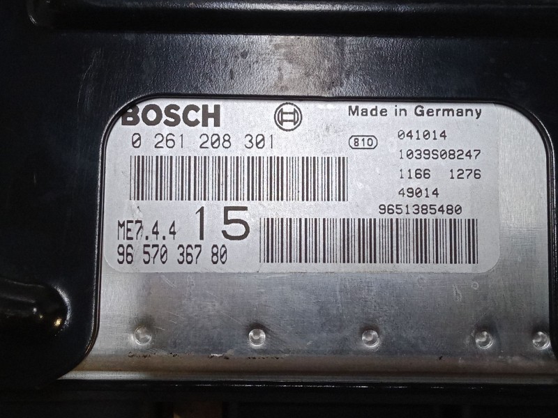 Recambio de centralita motor uce para peugeot 307 cc (3b) 1.6 16v referencia OEM IAM 0261208301  9657036780