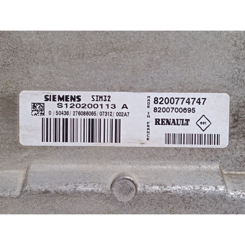 Recambio de centralita motor uce para renault twingo ii (cn0_) 1.2 16v (cn0k, cn0v) referencia OEM IAM 8200774747 S120200113A SI