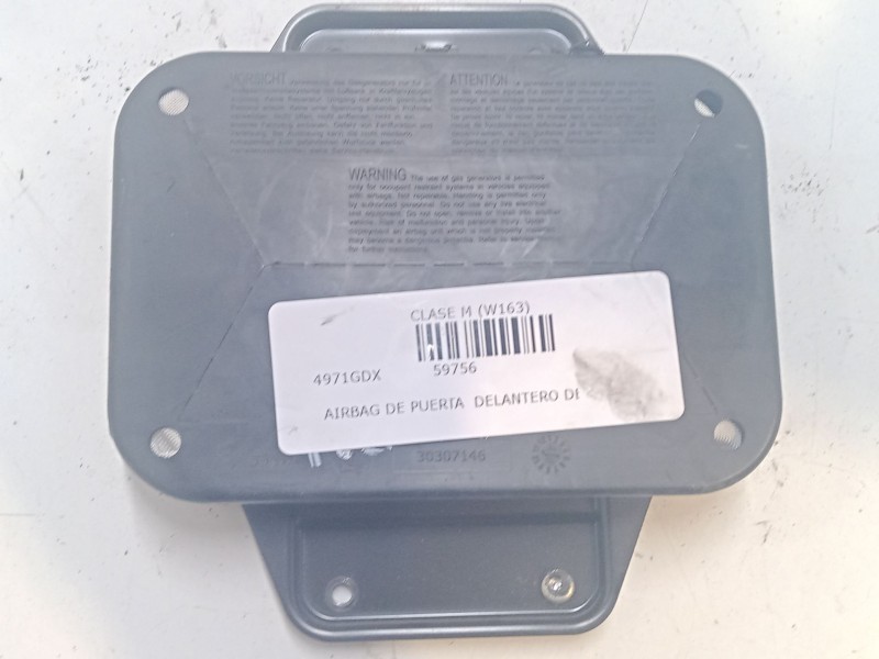 Recambio de airbag de puerta delantero derecho para mercedes-benz clase m (w163) ml 400 cdi (163.128) referencia OEM IAM 3030714